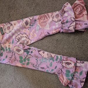 Matilda Jane Pink Floral Ruffle Hem Leggings